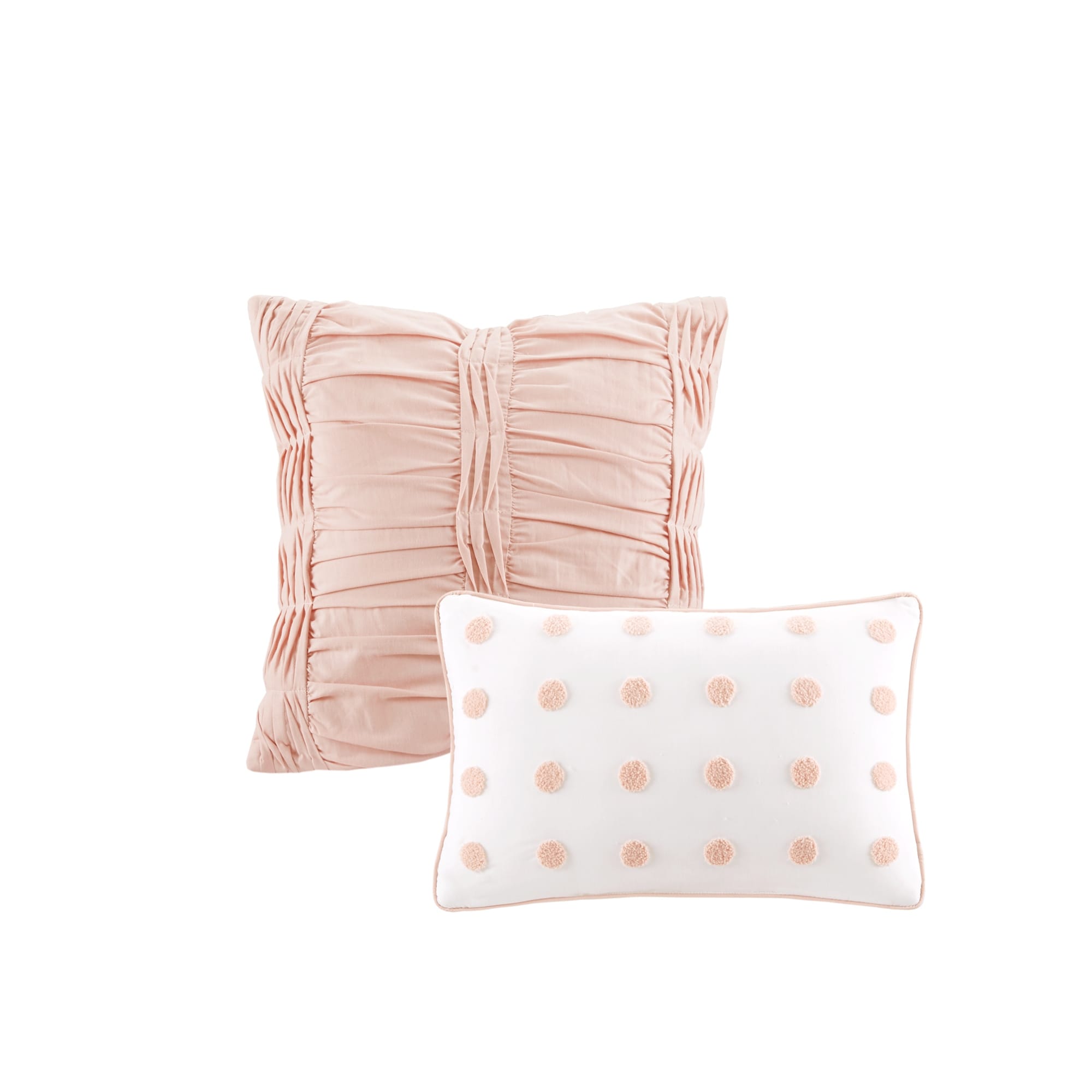 Parure de lit en jacquard de coton et de maïs au design intelligent avec taies d'oreiller et coussins décoratifs