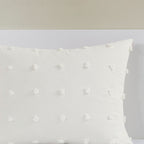 Parure de lit en jacquard de coton et de maïs au design intelligent avec taies d'oreiller et coussins décoratifs
