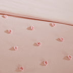 Parure de lit en jacquard de coton et de maïs au design intelligent avec taies d'oreiller et coussins décoratifs