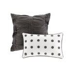 Parure de lit en jacquard de coton et de maïs au design intelligent avec taies d'oreiller et coussins décoratifs