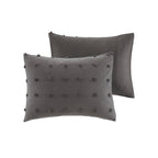 Parure de lit en jacquard de coton et de maïs au design intelligent avec taies d'oreiller et coussins décoratifs