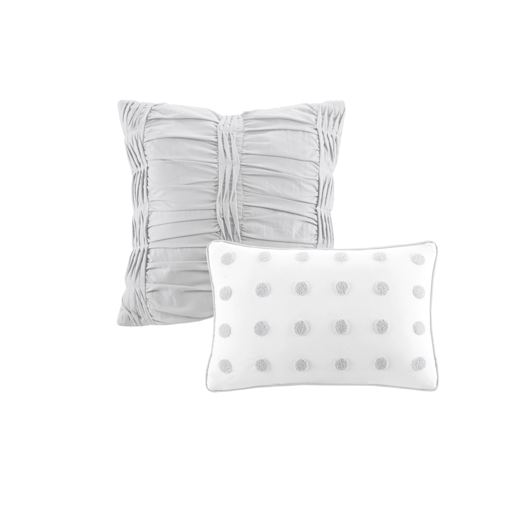 Parure de lit en jacquard de coton et de maïs au design intelligent avec taies d'oreiller et coussins décoratifs