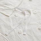 Parure de lit en jacquard de coton et de maïs au design intelligent avec taies d'oreiller et coussins décoratifs