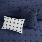 Parure de lit en jacquard de coton et de maïs au design intelligent avec taies d'oreiller et coussins décoratifs