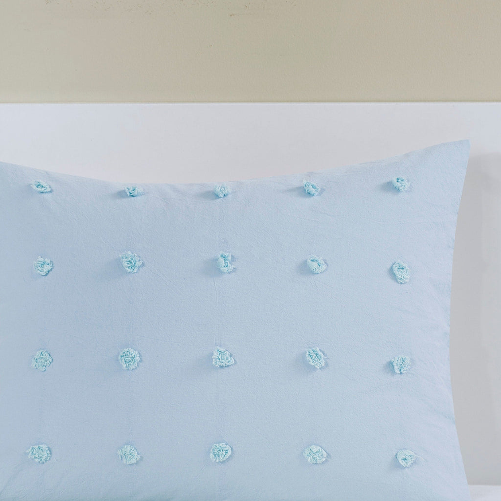 Parure de lit en jacquard de coton et de maïs au design intelligent avec taies d'oreiller et coussins décoratifs