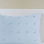 Parure de lit en jacquard de coton et de maïs au design intelligent avec taies d'oreiller et coussins décoratifs