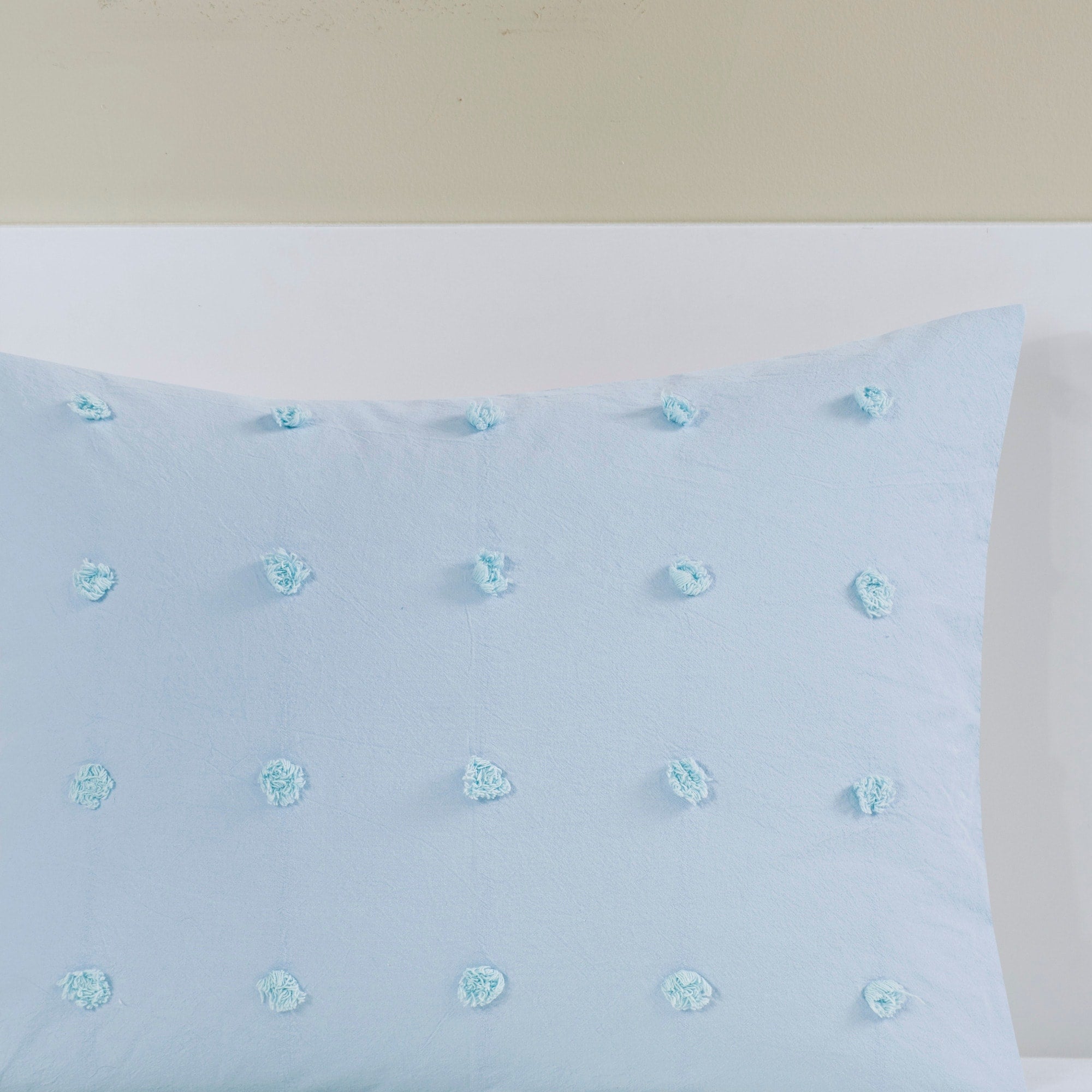Parure de lit en jacquard de coton et de maïs au design intelligent avec taies d'oreiller et coussins décoratifs