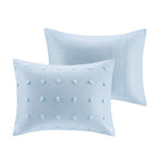 Parure de lit en jacquard de coton et de maïs au design intelligent avec taies d'oreiller et coussins décoratifs
