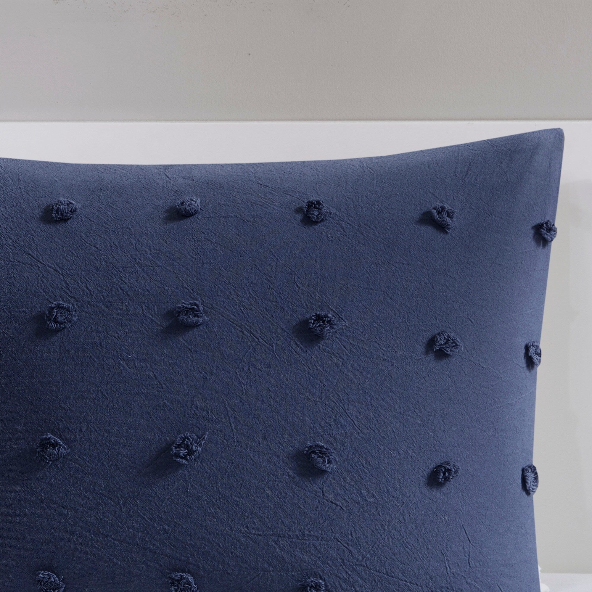 Parure de lit en jacquard de coton et de maïs au design intelligent avec taies d'oreiller et coussins décoratifs