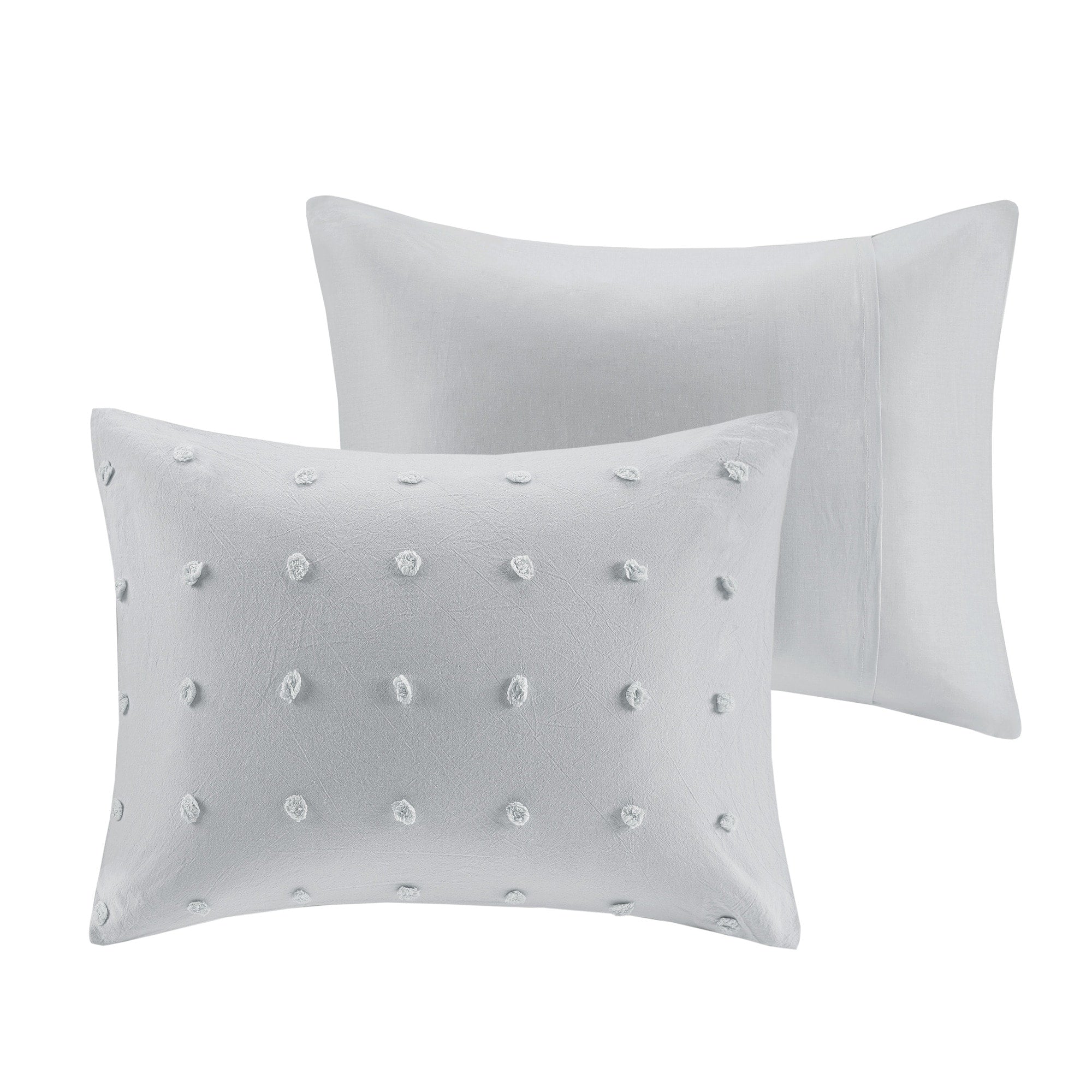 Parure de lit en jacquard de coton et de maïs au design intelligent avec taies d'oreiller et coussins décoratifs