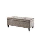 Banc de rangement Madison Park Shandra II à plateau capitonné et fermeture en douceur