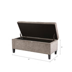 Banc de rangement Madison Park Shandra II à plateau capitonné et fermeture en douceur