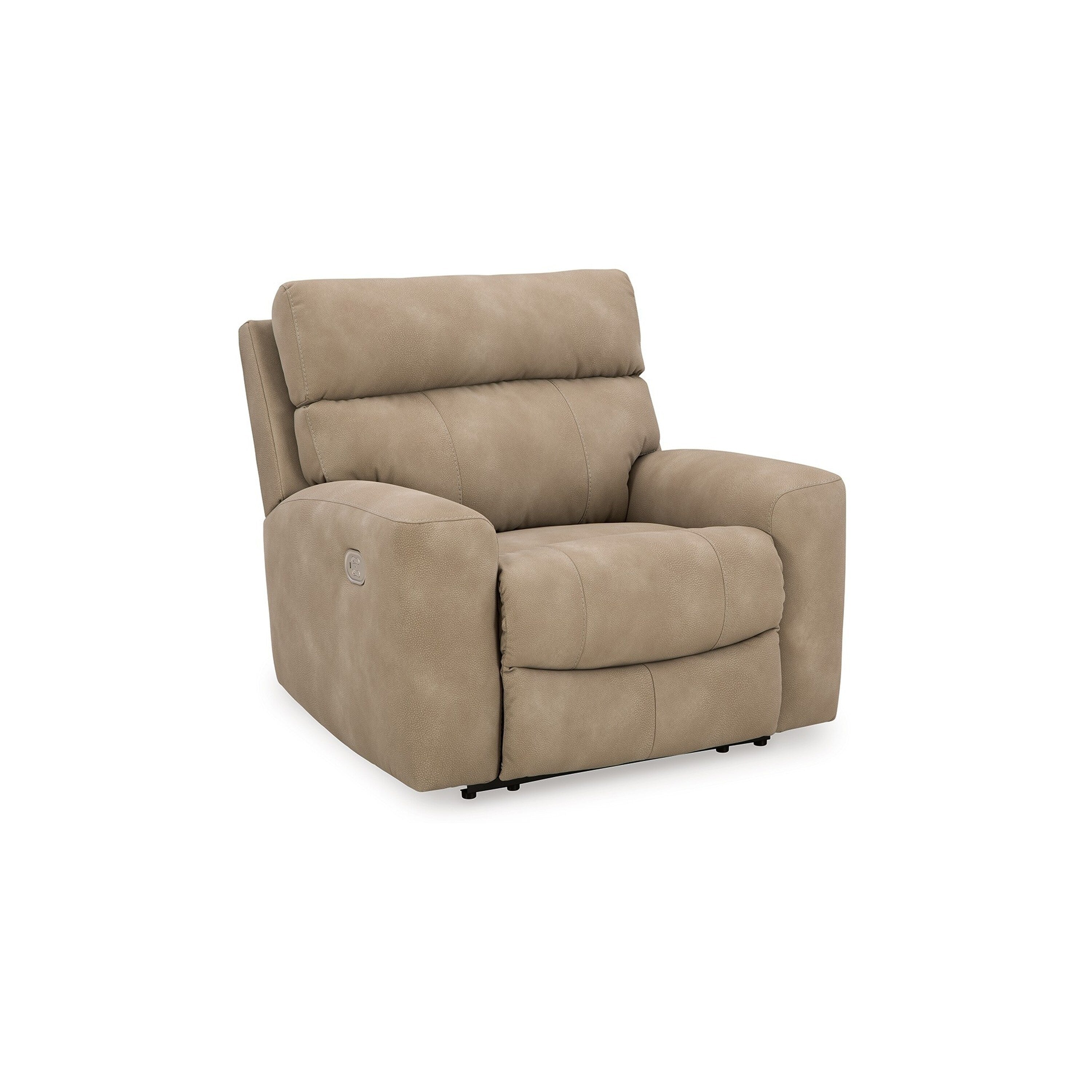 Fauteuil inclinable électrique Corbin, réglable, port USB, similicuir marron