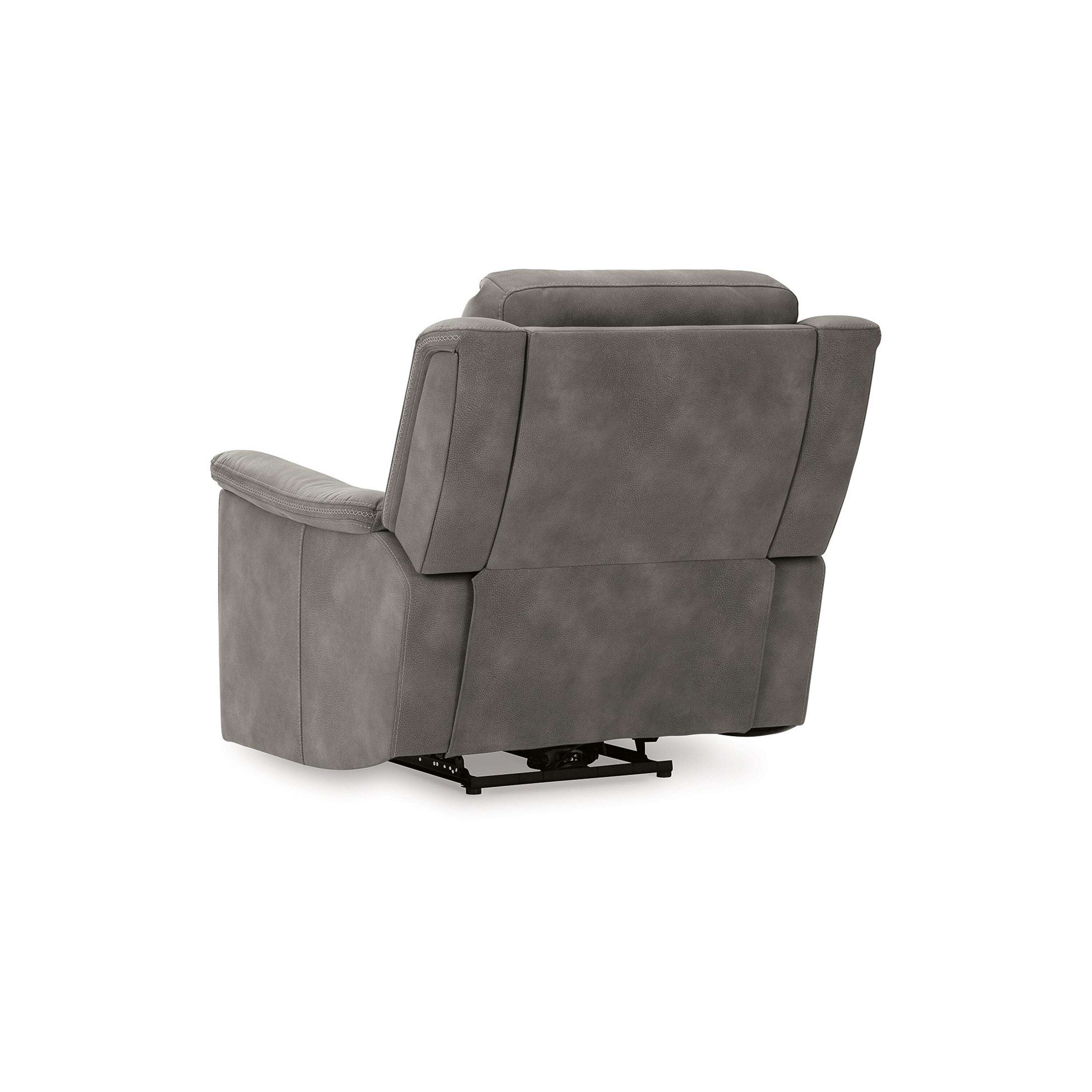 Fauteuil inclinable électrique Corbin, USB zéro tirage, similicuir gris ardoise