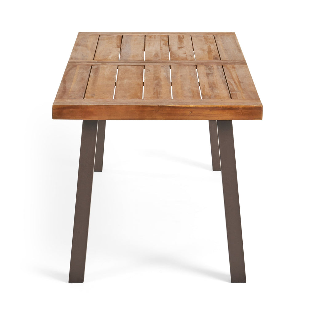 Ensemble de salle à manger d'extérieur Cordella Wood 7 pièces par Christopher Knight Home
