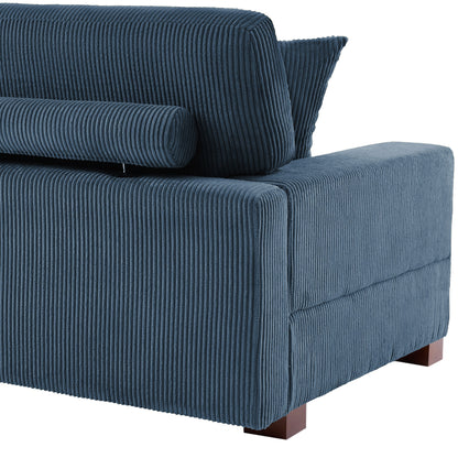 Canapé modulable sectionnel en velours côtelé avec oreillers