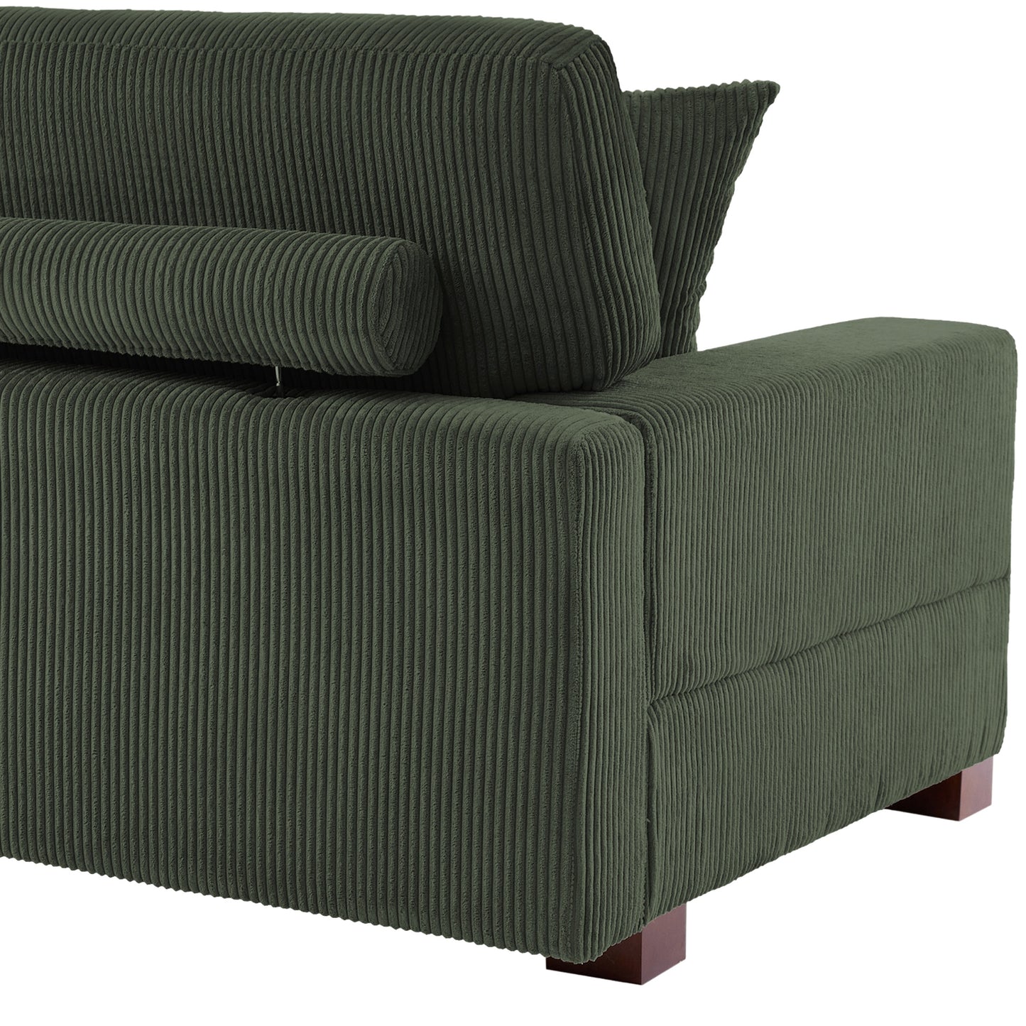 Canapé modulable sectionnel en velours côtelé avec oreillers