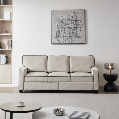 Canapé en velours côtelé avec rangement amovible - Modern Living Spaces
