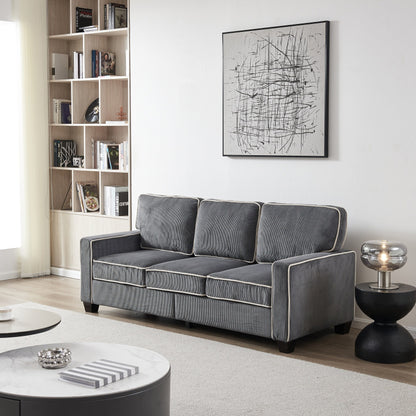 Canapé en velours côtelé avec rangement amovible - Modern Living Spaces