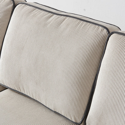Canapé en velours côtelé avec rangement amovible - Modern Living Spaces