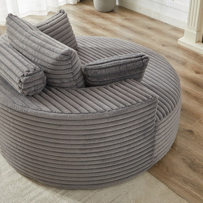 Canapé simple en velours côtelé éponge, aucun assemblage requis