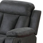 Fauteuil inclinable manuel Corie, coussiné, similicuir gris foncé