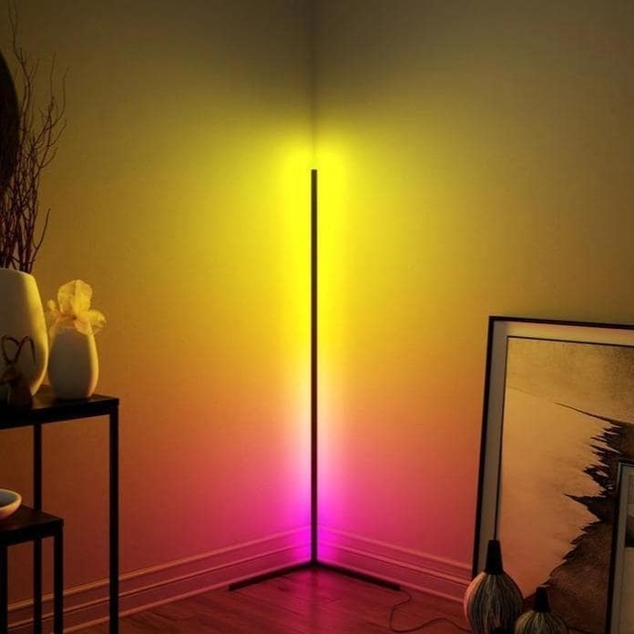 Lampe d'angle en métal RVB 55 LED minimaliste sur pied