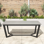 Ensemble de salle à manger d'extérieur Corvus Orville 6 pièces en aluminium avec plateau en WPC