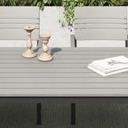 Ensemble de salle à manger d'extérieur Corvus Orville 6 pièces en aluminium avec plateau en WPC