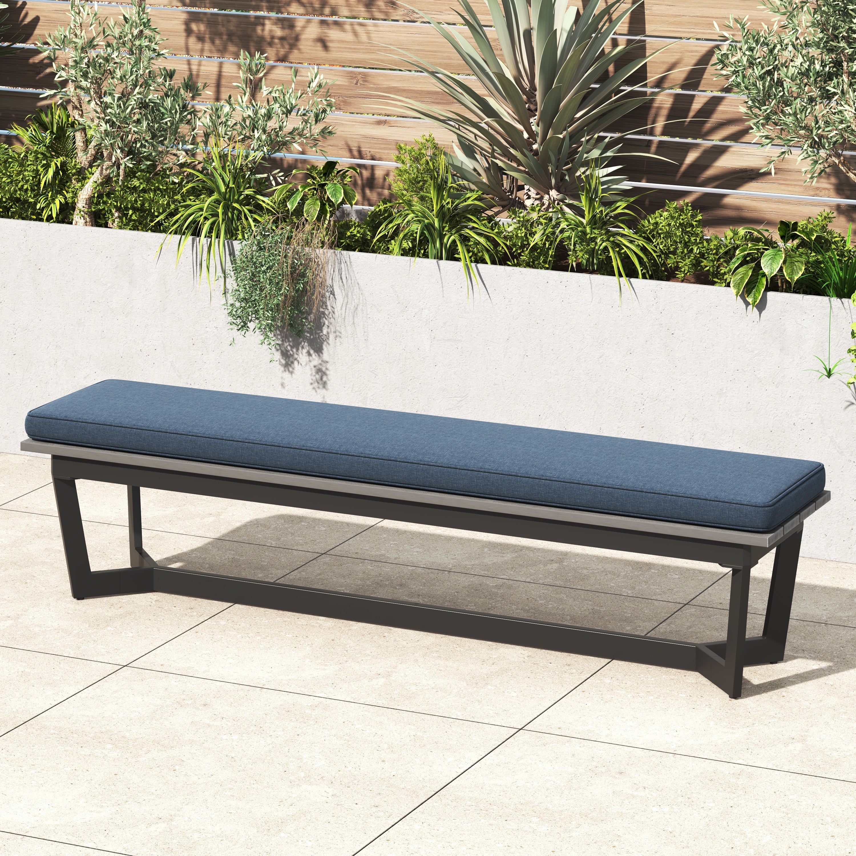 Ensemble de salle à manger d'extérieur Corvus Orville 6 pièces en aluminium avec plateau en WPC