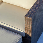 Ensemble de 12 meubles de patio sectionnels en osier brun Corvus Trey