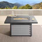 Ensemble de meubles de patio sectionnels en osier tressé Corvus Trey 13 pièces avec table à feu