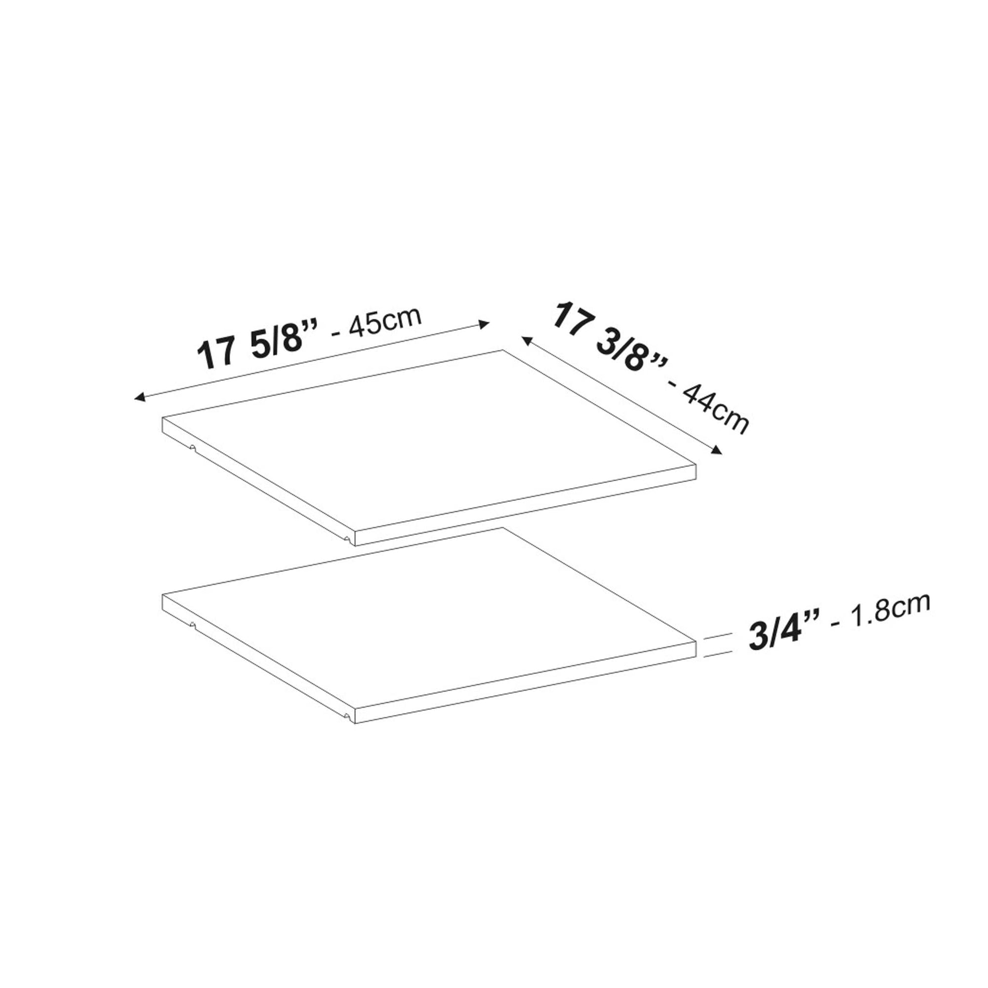 Palace Imports 100% Solid Wood Shelves for Metro, Cosmo Wardrobe Armoires, Set of 2