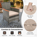 Ensemble de salle à manger de patio Costway 11 pièces avec parasol double face de 15 pieds - Voir les détails