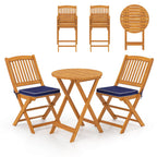 Ensemble bistrot de patio Costway 3 pièces en bois d'acacia avec table et chaises pliantes - Voir les détails