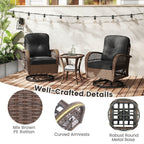 Ensemble de 3 chaises pivotantes et berçantes Costway pour patio - Voir les détails