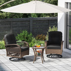 Ensemble de 3 chaises pivotantes et berçantes Costway pour patio - Voir les détails