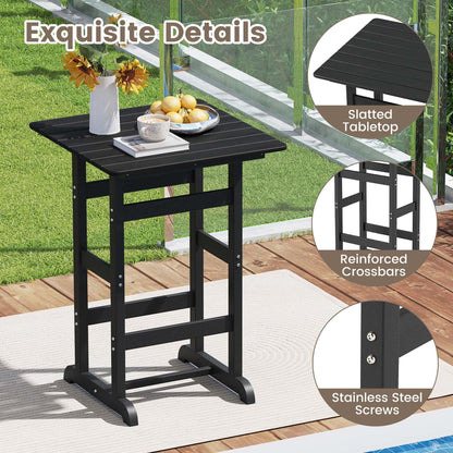 Ensemble de bar Costway 3 pièces en PEHD avec fauteuils et plateau haut carré - Voir les détails