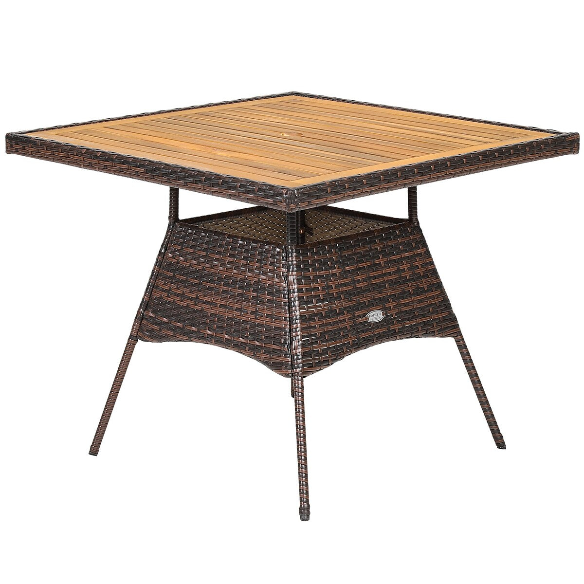 Ensemble de salle à manger en rotin Costway 5 pièces avec fauteuils, table en bois et accoudoirs - Voir les détails