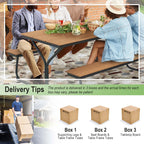 Ensemble table de pique-nique et banc Costway 6 pieds en PEHD robuste pour l'extérieur - Voir les détails