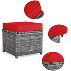 Ensemble de salle à manger en rotin Costway 7 pièces avec canapé sectionnel et pouf - Voir les détails