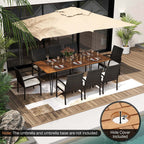 Ensemble de salle à manger d'extérieur Costway 9 pièces, avec 8 fauteuils et bois d'acacia - Voir les détails