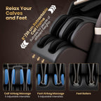 Fauteuil de massage complet Costway avec coussins gonflables, chauffe-taille et rouleaux pour les pieds