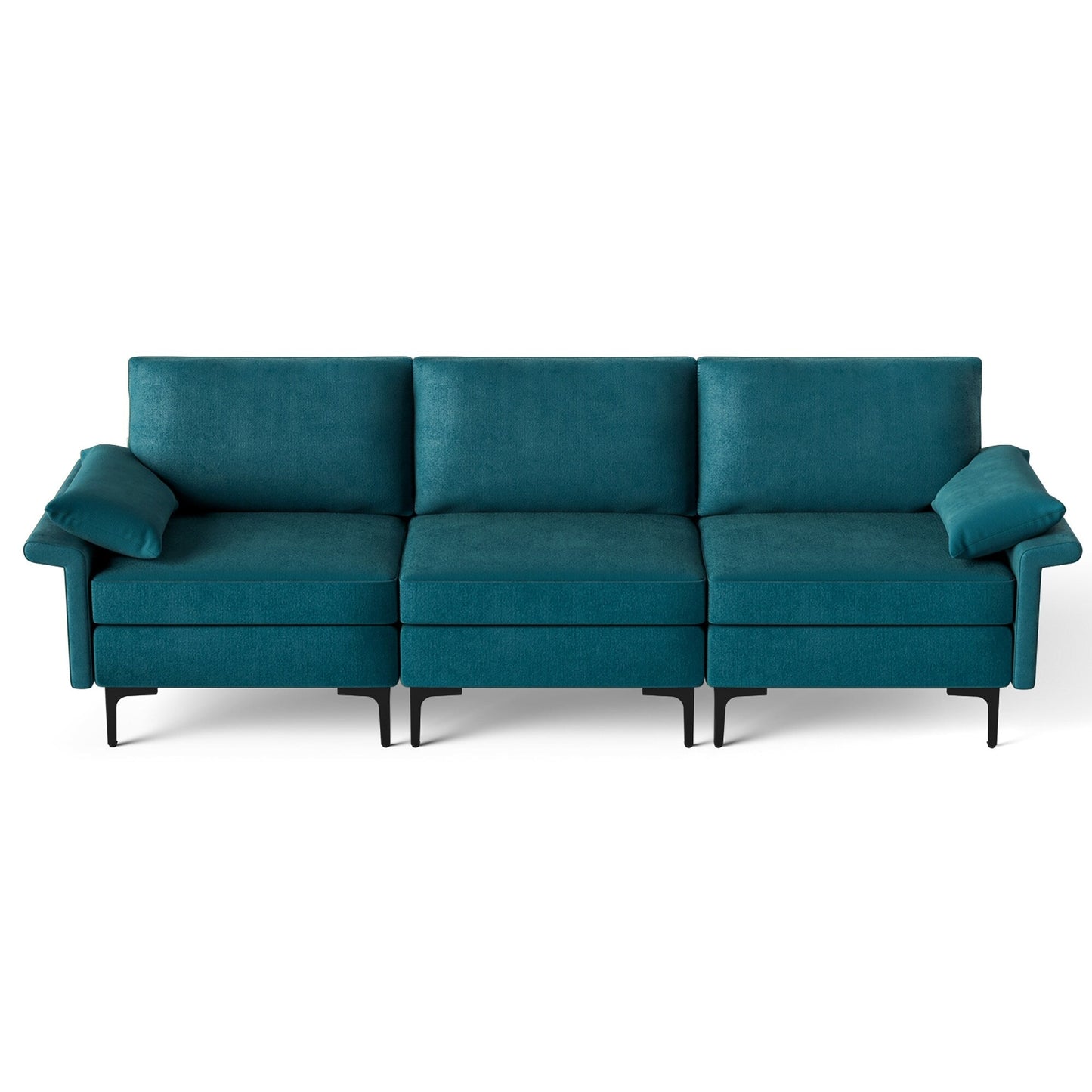 Canapé 3 places modulaire moderne en tissu Costway - Voir les détails
