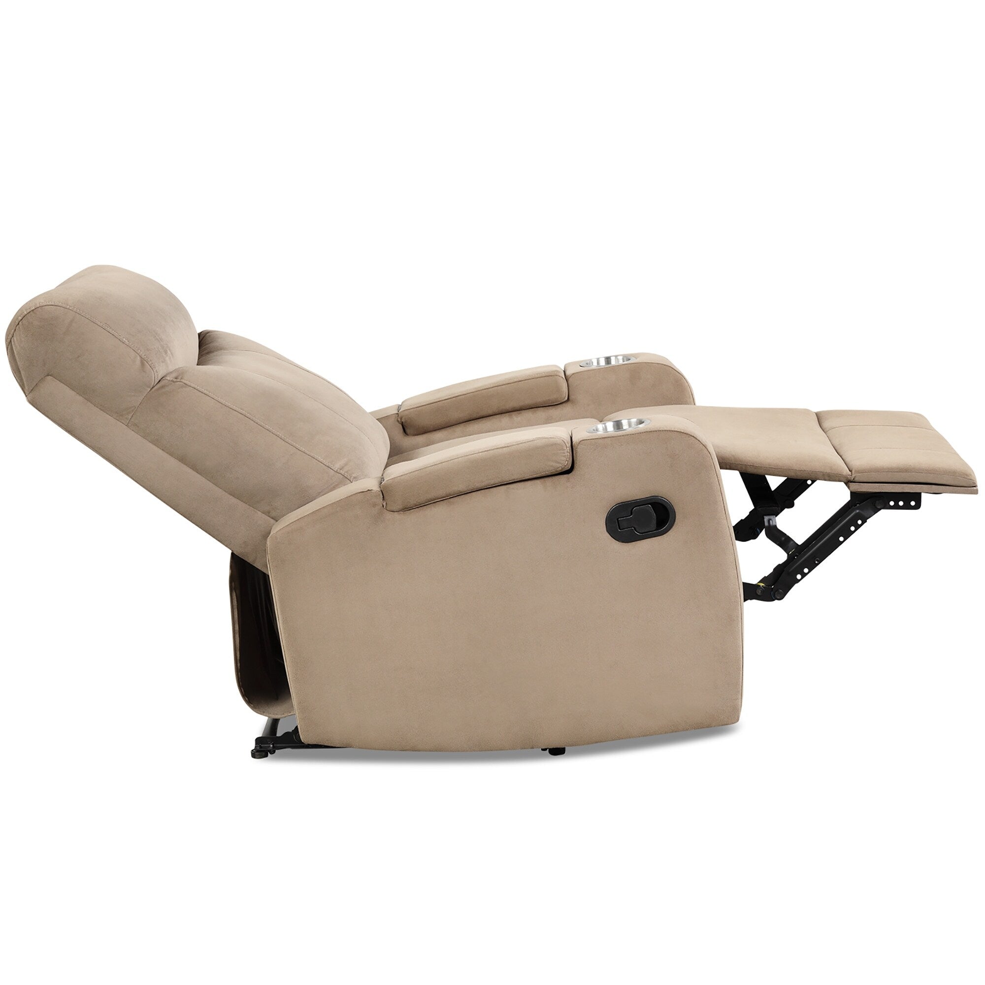 Fauteuil inclinable Costway, canapé simple, avec rangement pour accoudoirs et tasse
