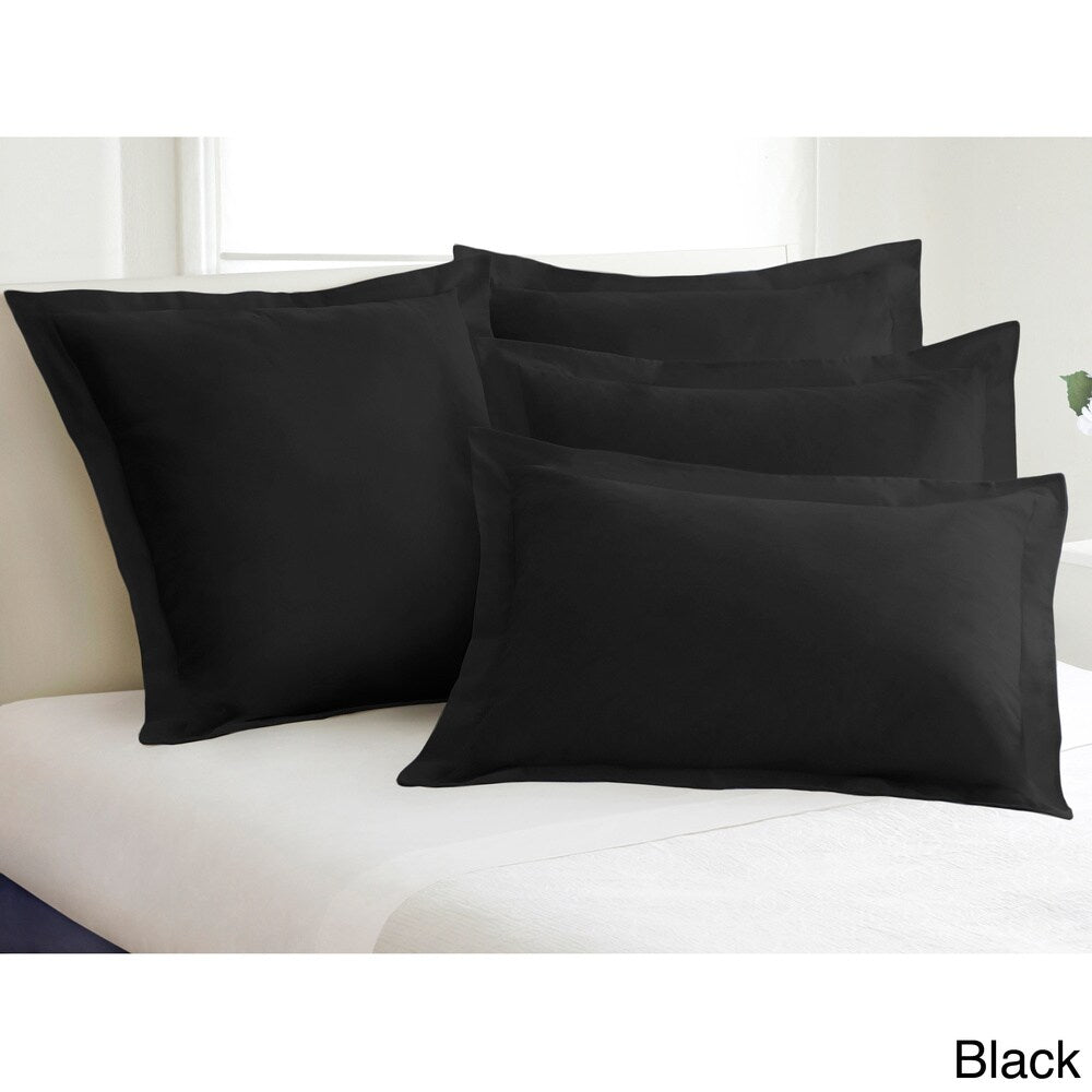 Taies d'oreiller décoratives sur mesure en popeline de coton mélangé (lot de 2)