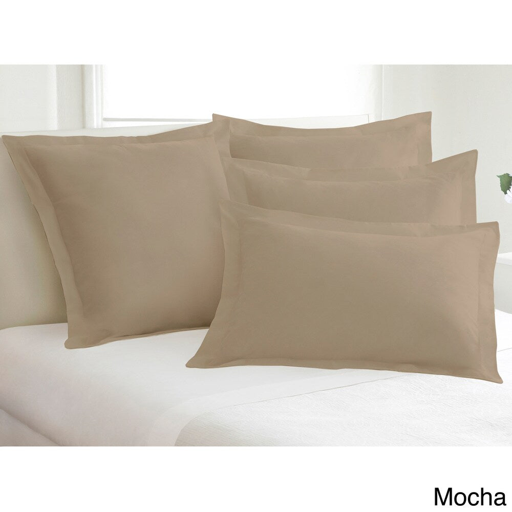 Taies d'oreiller décoratives sur mesure en popeline de coton mélangé (lot de 2)