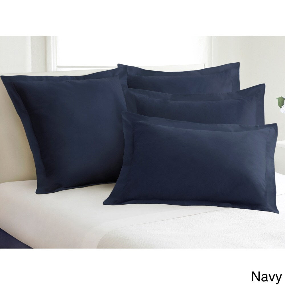 Taies d'oreiller décoratives sur mesure en popeline de coton mélangé (lot de 2)