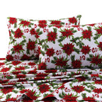 Parure de lit en flanelle de coton avec poche extra profonde et drap plat surdimensionné