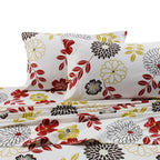 Parure de lit en flanelle de coton avec poche extra profonde et drap plat surdimensionné